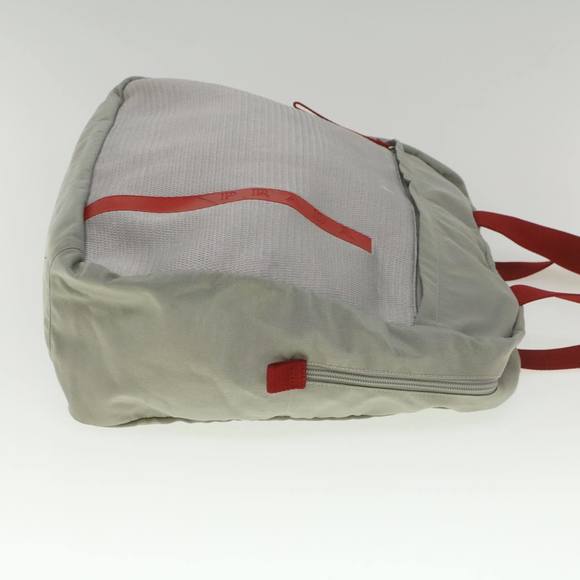 PRADA Sports Tote Bag Nylon Silver Red Auth bs9019 - Picture 3 of 16
